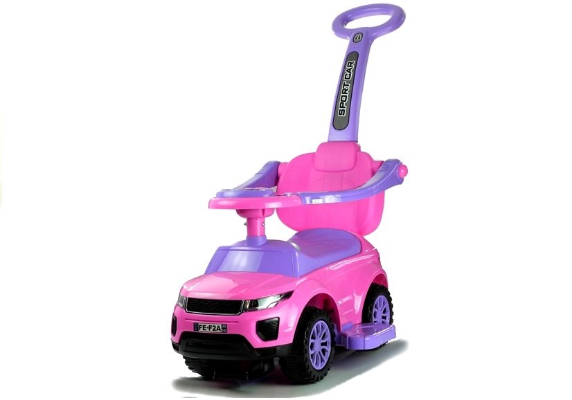 Rutschauto mit Schiebestange 614W Rosa Sport Car Auto