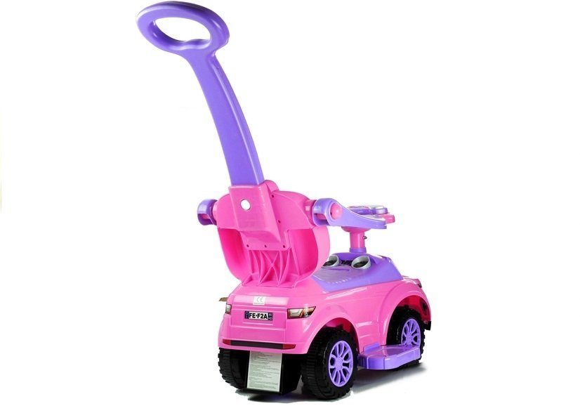 Rutschauto mit Schiebestange 614W Rosa Sport Car Auto