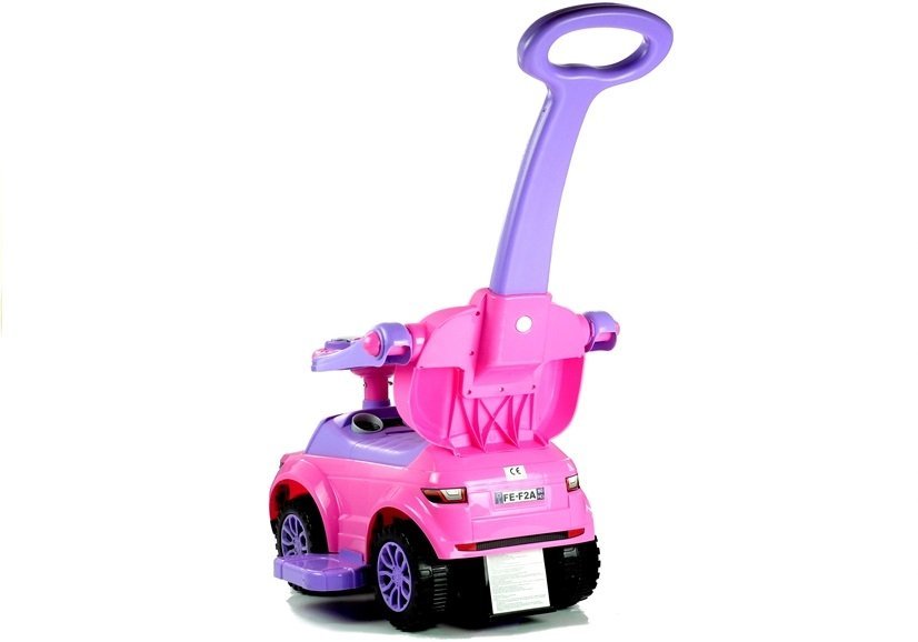 Rutschauto mit Schiebestange 614W Rosa Sport Car Auto