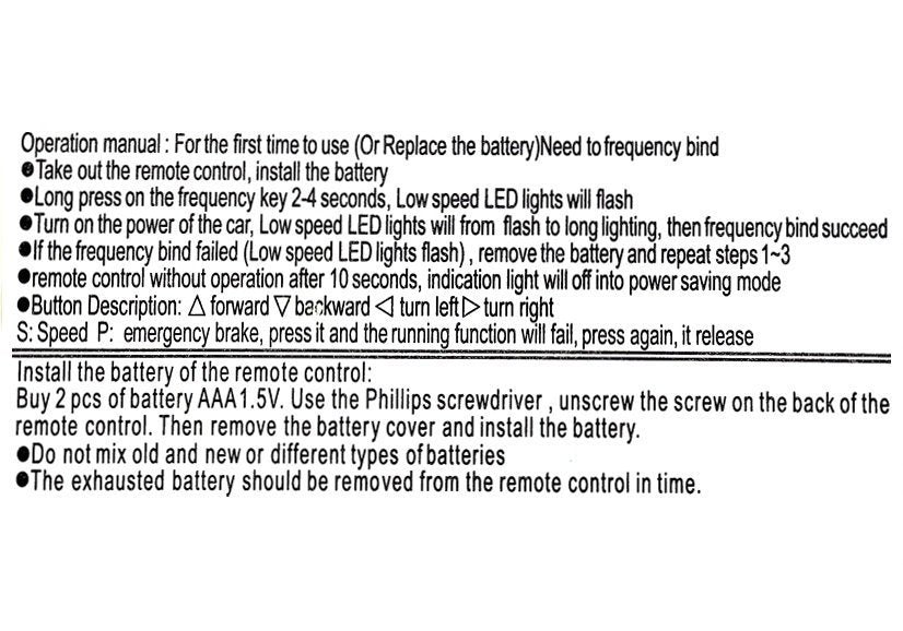 Remote control for electric ride on car 2.4G BMW X6
