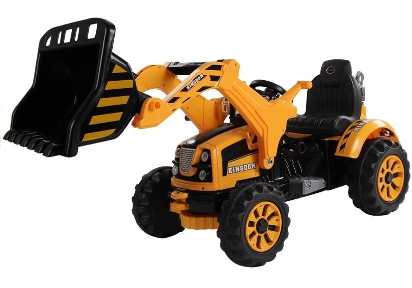 Elektrischer Traktor Mit Schaufelbagger Orange Für Kinder Ab 3 Jahren