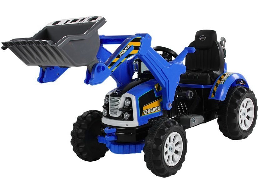Elektro Traktor Mit Schaufelbagger Blau Für Kinder Ab 3 Jahren