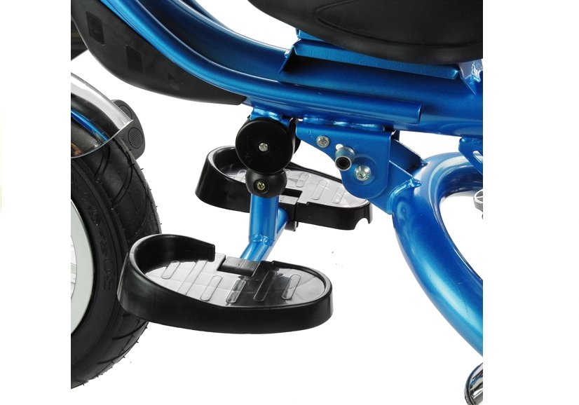 Dreirad PRO600 Blau Lenkstange Sonnenschutzdach Stoßdämpfer Kinderdreirad