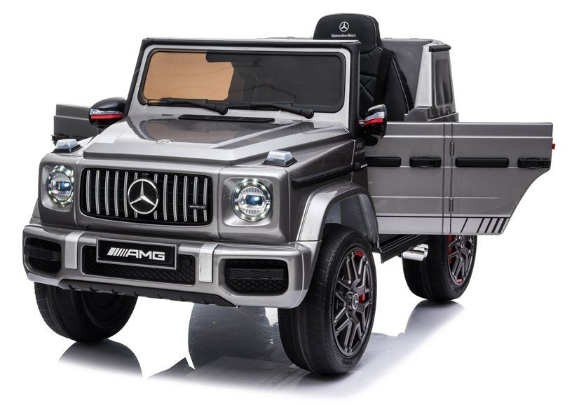 Elektro Kinderfahrzeug Mercedes G63 AMG Silbern 12V