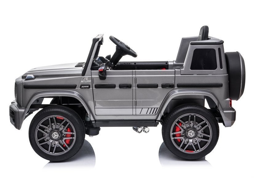 Elektro Kinderfahrzeug Mercedes G63 AMG Silbern 12V