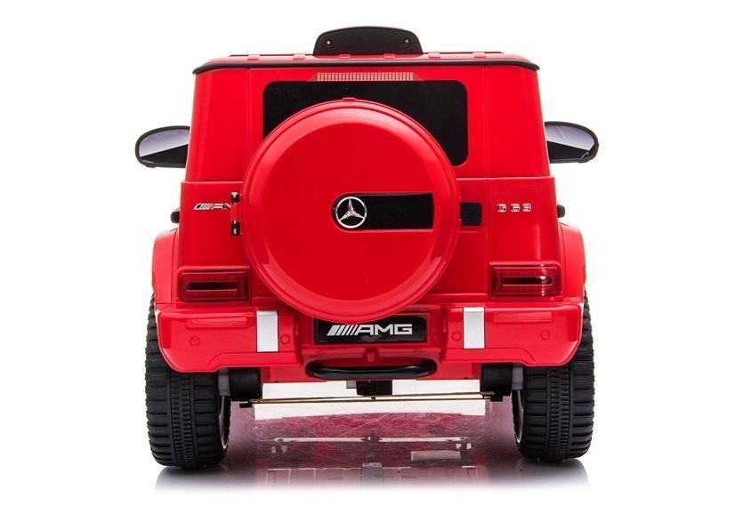 Kinderfahrzeug Mercedes G63 AMG Rot Ledersitz EVA Reifen Kinderauto Fahrzeug