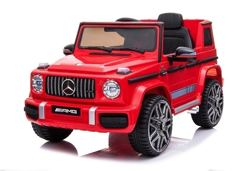 Kinderfahrzeug Mercedes G63 AMG Rot Ledersitz EVA Reifen Kinderauto Fahrzeug