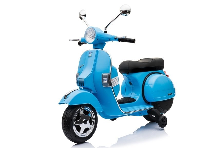 Elektro Motorroller Motorrad Vespa Blau EVA Reifen Ledersitz 2x45W LED Frontscheinwerfer