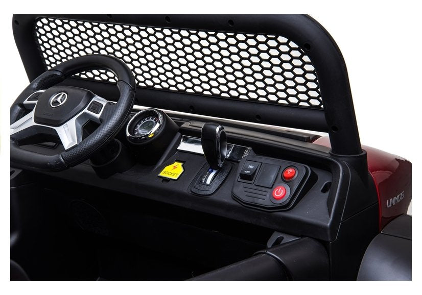 Elektro Kinderauto Mercedes Unimog Grün 4x4 2Sitzer