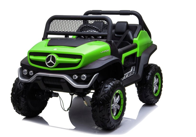 Elektro Kinderauto Mercedes Unimog Grün 4x4 2Sitzer