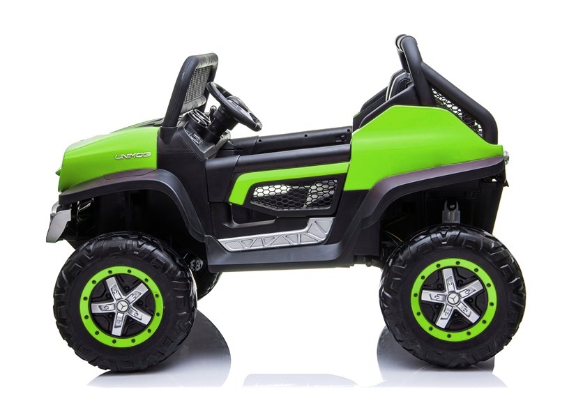 Elektro Kinderauto Mercedes Unimog Grün 4x4 2Sitzer