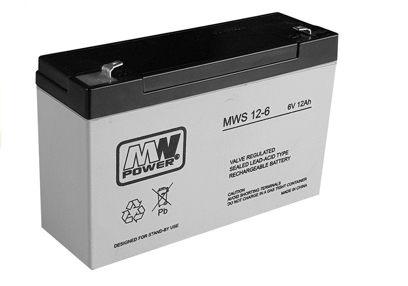 AGM gel battery for a car for a 6V12Ah battery