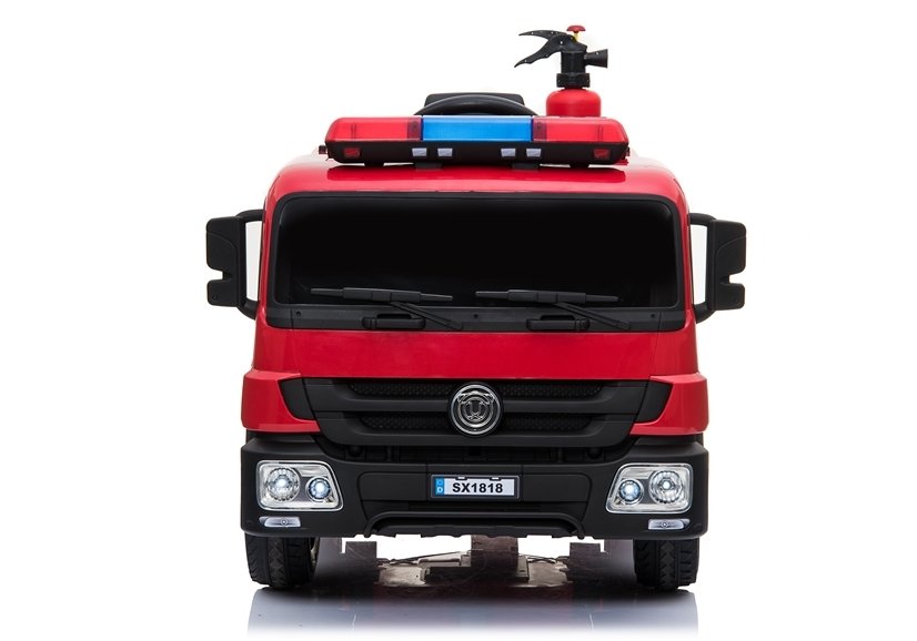Elektro Kinderfahrzeug Feuerwehrauto Rot mit EVA-Reifen und LED Frontscheinwerfer