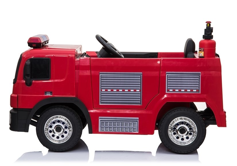 Elektro Kinderfahrzeug Feuerwehrauto Rot mit EVA-Reifen und LED Frontscheinwerfer