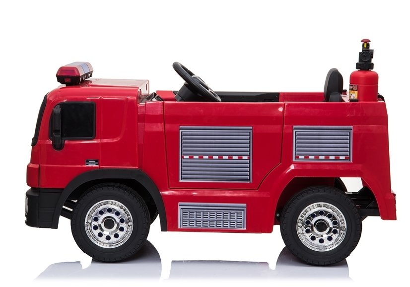 Elektro Kinderfahrzeug Feuerwehrauto Rot mit EVA-Reifen und LED Frontscheinwerfer
