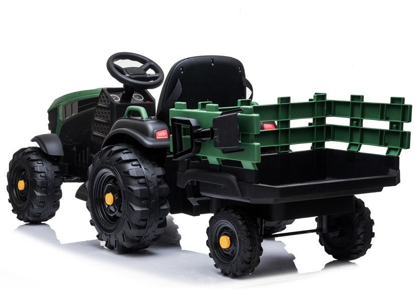 Elektro Kindertraktor Mit Anhänger BDM0925 Militärgrün