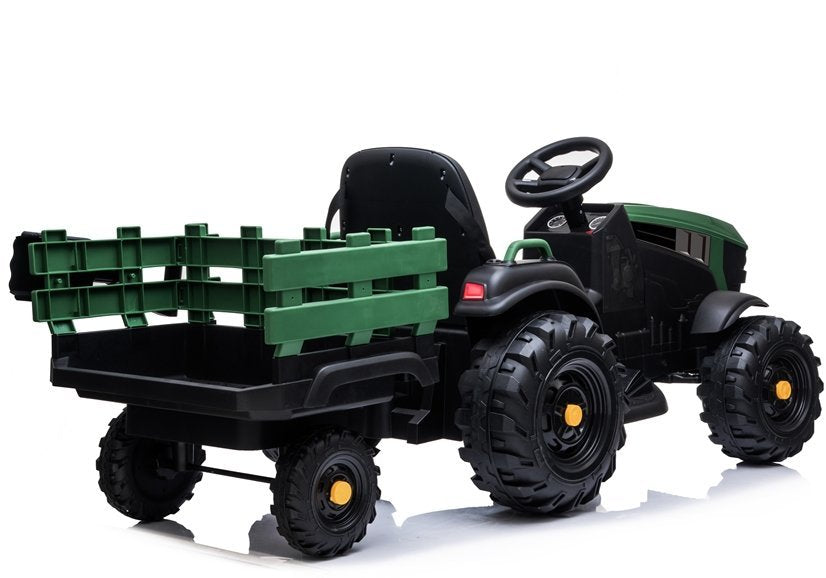 Elektro Kindertraktor Mit Anhänger BDM0925 Militärgrün