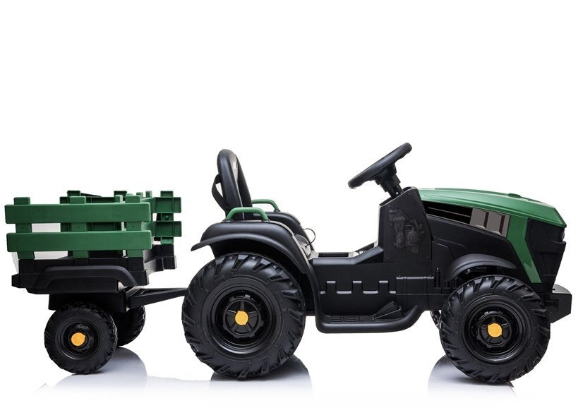 Elektro Kindertraktor Mit Anhänger BDM0925 Militärgrün