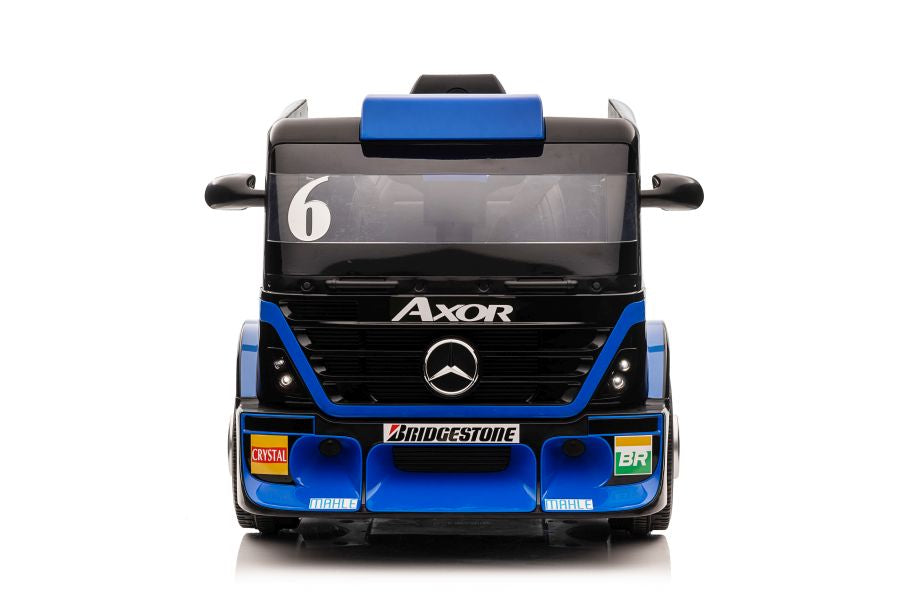 Elektro Kinderauto LKW Mercedes XMX622B Auflieger Marineblau LCD