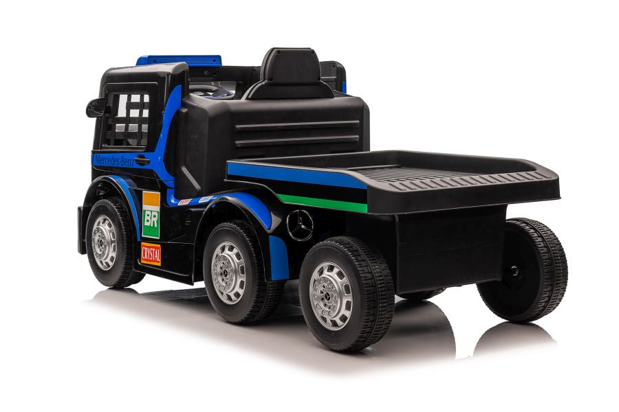 Elektro Kinderauto LKW Mercedes XMX622B Auflieger Marineblau LCD