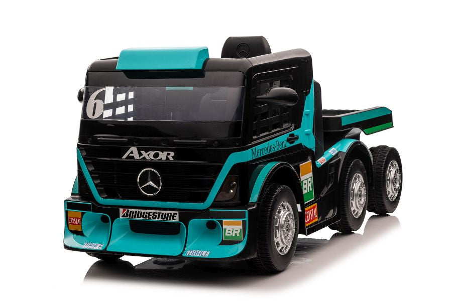 Elektro Kinderauto LKW Mercedes XMX622B Blaues LCD
