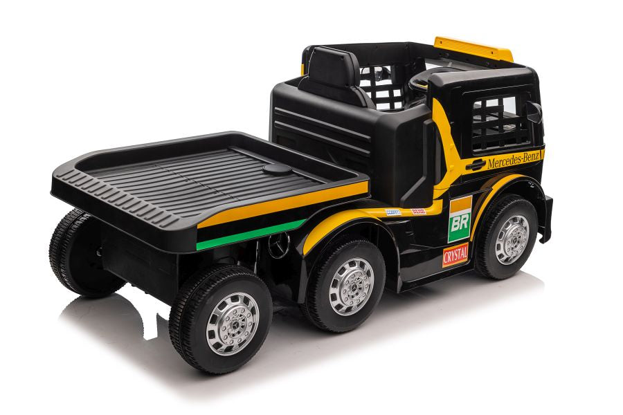 Elektro Kinderauto LKW Mercedes XMX622B Auflieger Gelb LCD