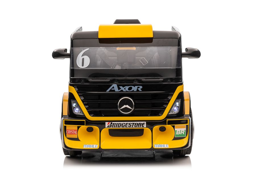 Elektro Kinderauto LKW Mercedes XMX622B Auflieger Gelb LCD