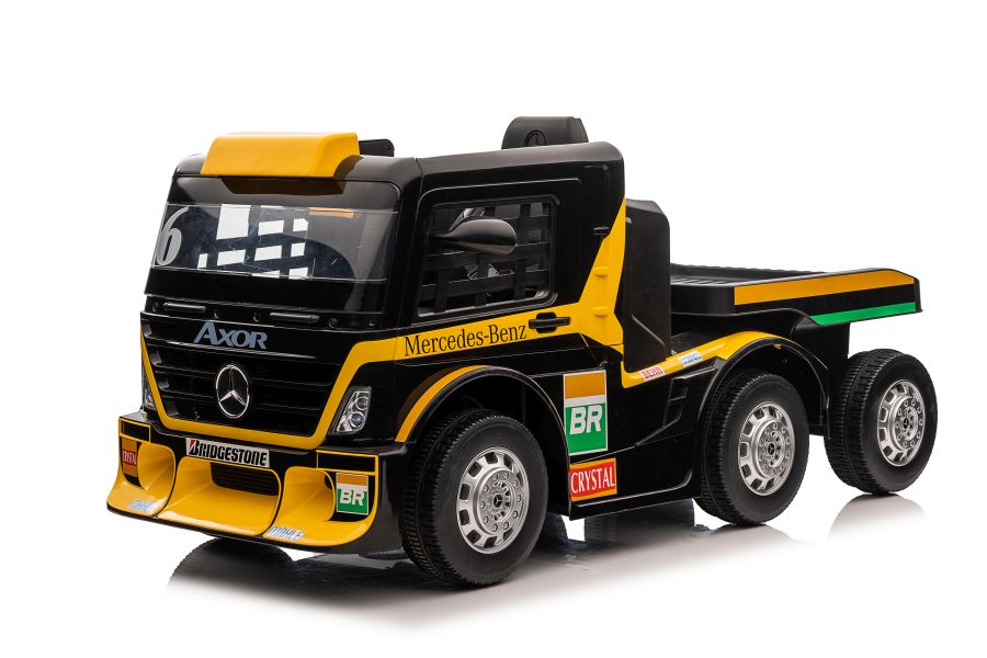 Elektro Kinderauto LKW Mercedes XMX622B Auflieger Gelb LCD