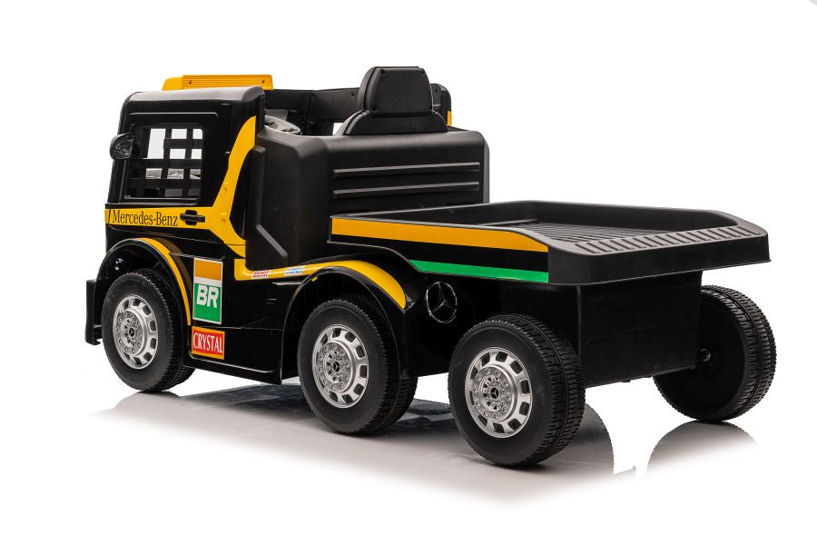 Elektro Kinderauto LKW Mercedes XMX622B Auflieger Gelb LCD