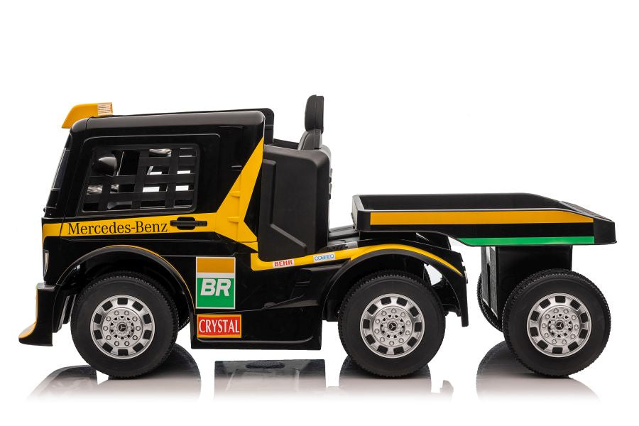 Elektro Kinderauto LKW Mercedes XMX622B Auflieger Gelb LCD