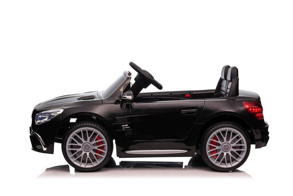 Elektro Kinderauto Mercedes SL65 S Schwarz Lackiert Mit LCD