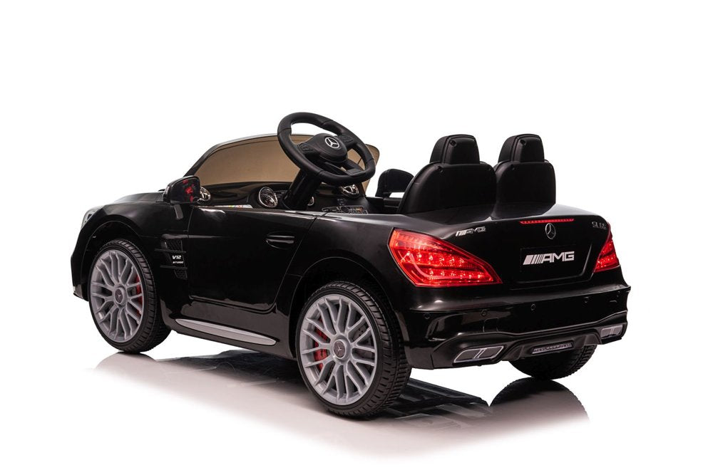Elektro Kinderauto Mercedes SL65 S Schwarz Lackiert Mit LCD