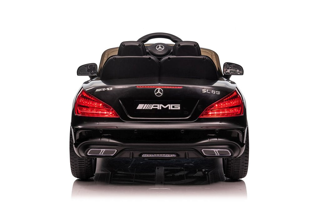 Elektro Kinderauto Mercedes SL65 S Schwarz Lackiert Mit LCD