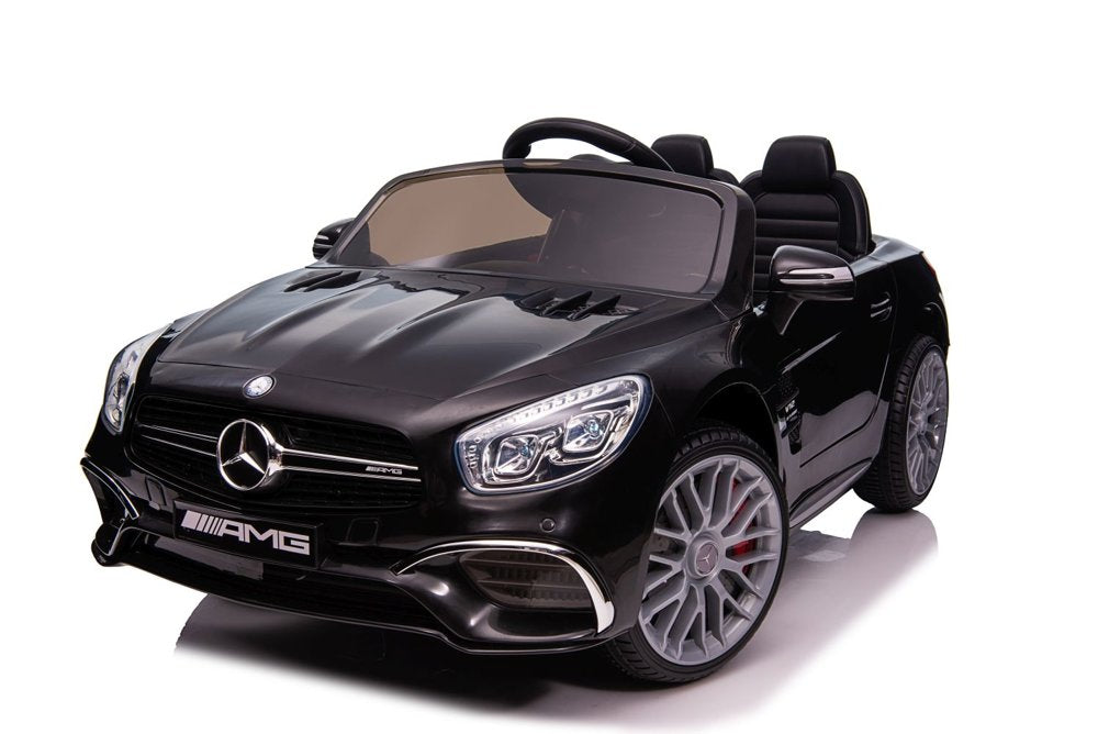 Elektro Kinderauto Mercedes SL65 S Schwarz Lackiert Mit LCD