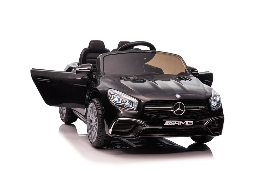 Elektro Kinderauto Mercedes SL65 S Schwarz Lackiert Mit LCD
