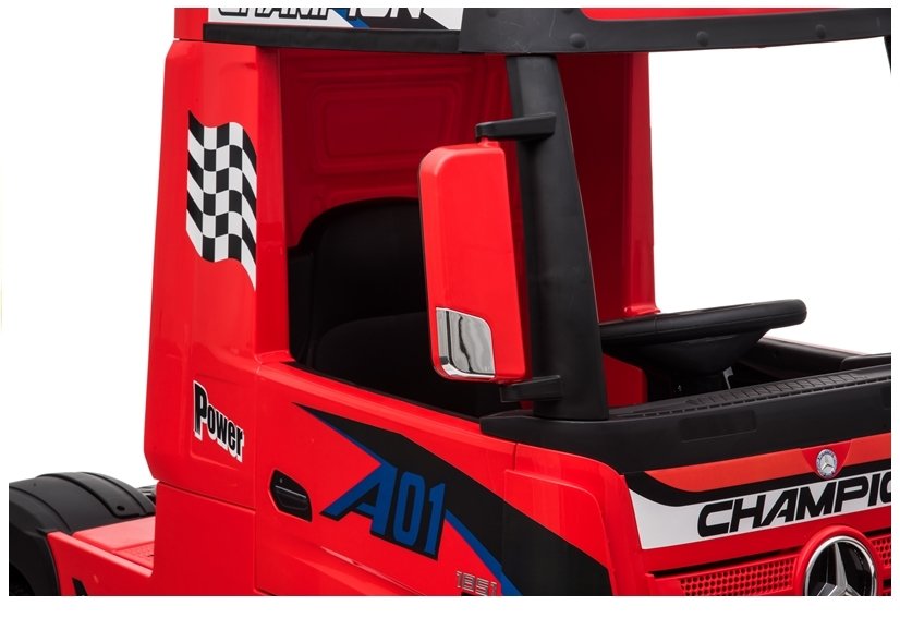 Kinderauto Mercedes Actros Rot für Kinder von Drei bis Acht Jahren