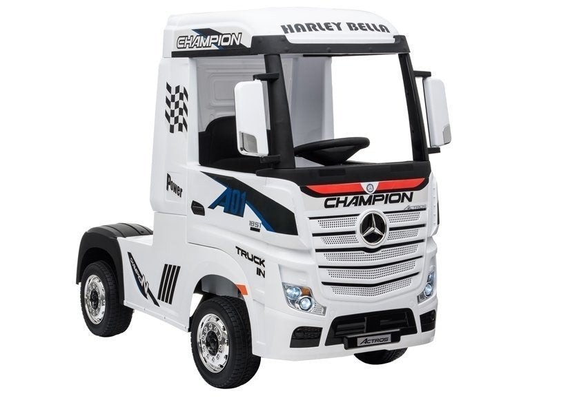 Elektro Kinderauto Mercedes Actros Weiß