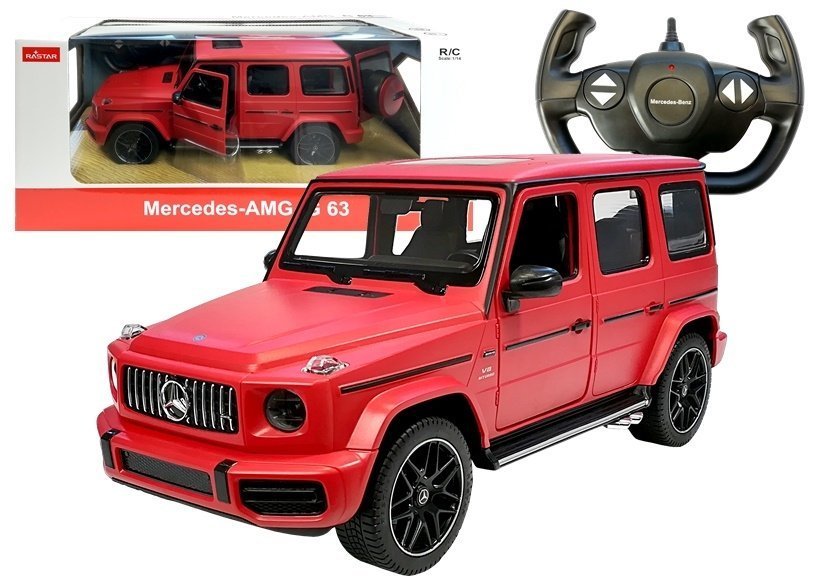 Ferngesteuertes Spielzeugauto Mercedes G63 Rastar Rot 1:14 Off-Road