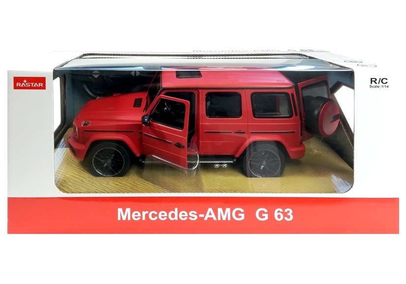 Ferngesteuertes Spielzeugauto Mercedes G63 Rastar Rot 1:14 Off-Road