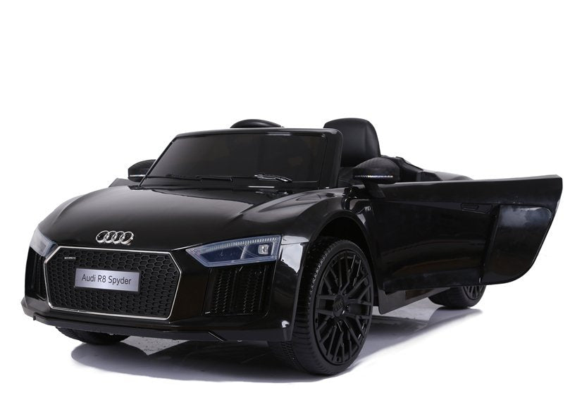 Elektro Kinderauto Audi R8 JJ2198 Schwarz Mit Ledersitz Und EVA-Reifen