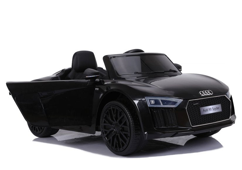 Elektro Kinderauto Audi R8 JJ2198 Schwarz Mit Ledersitz Und EVA-Reifen