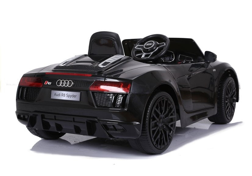 Elektro Kinderauto Audi R8 JJ2198 Schwarz Mit Ledersitz Und EVA-Reifen