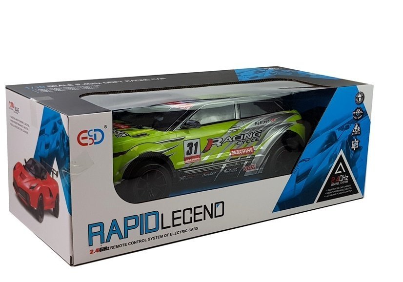Ferngesteuertes Spielzeugauto 1:10 Mit Sportlicher Grüner Grafik
