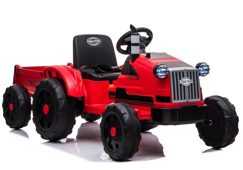 Elektro Kindertraktor mit Anhänger YSA730-2 Rot 12V 7Ah