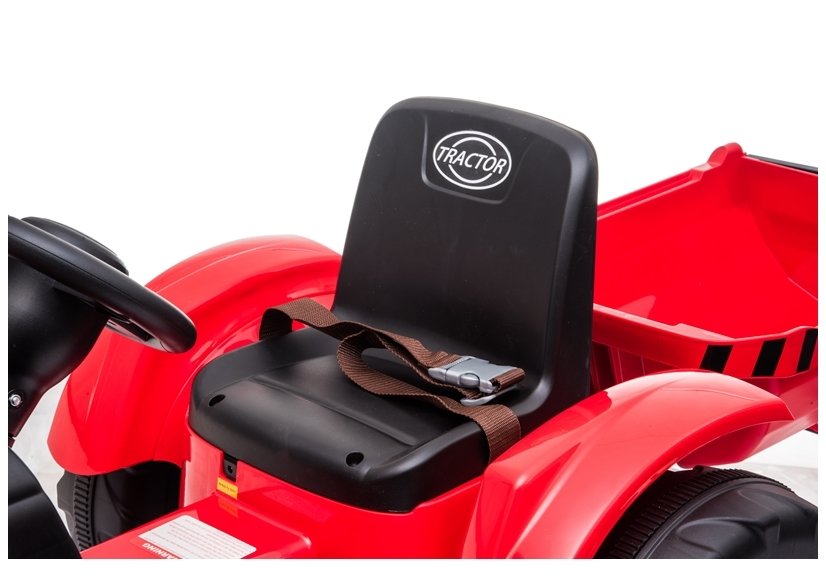 Elektro Kindertraktor mit Anhänger YSA730-2 Rot 12V 7Ah