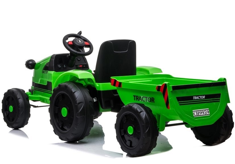 Elektro Kindertraktor mit Anhänger YSA021A Grün 12V