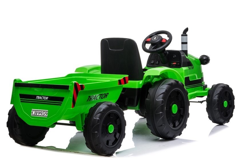 Elektro Kindertraktor mit Anhänger YSA021A Grün 12V