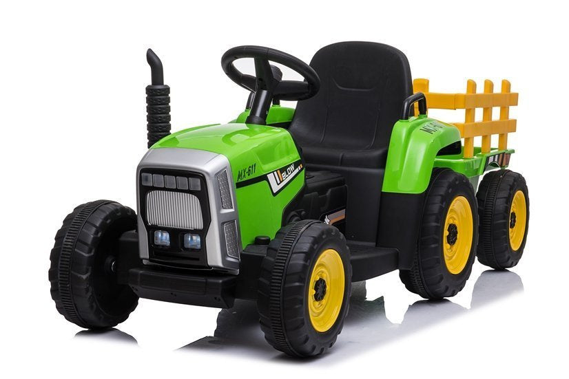 Elektro Kindertraktor Mit Anhänger XMX611 Grün 24V
