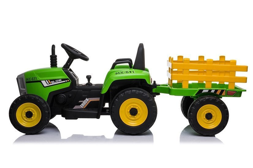 Elektro Kindertraktor Mit Anhänger XMX611 Grün 24V