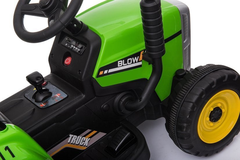 Elektro Kindertraktor Mit Anhänger XMX611 Grün 24V